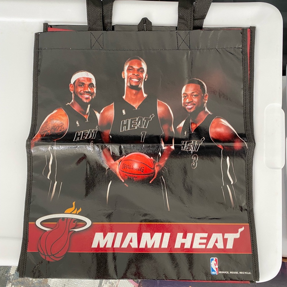 Miami Heat reusable tote bag